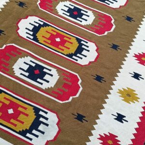 Unikatowy Kilim Wełniany Vintage – Skandynawski Styl – 225x136 – BOHO #014