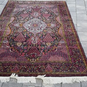 Szlachetny Perski KERMAN LAVAR 221x122 | Wełna Kork | Ręczne Dzieło #122