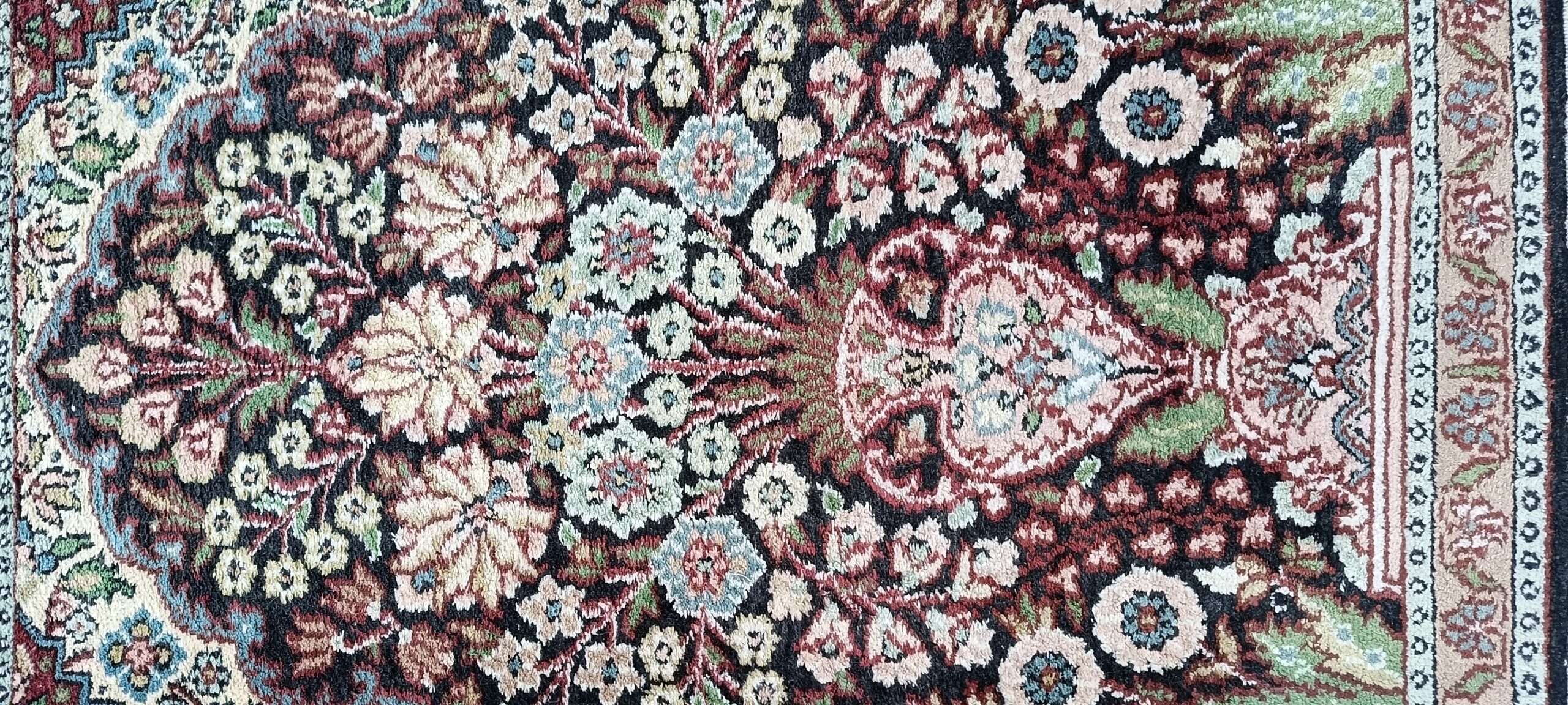 Kolekcjonerski Jedwabny KASHMIR 103x64 cm | Gęsty Splot | Stan Idealny #128 - obrazek 5