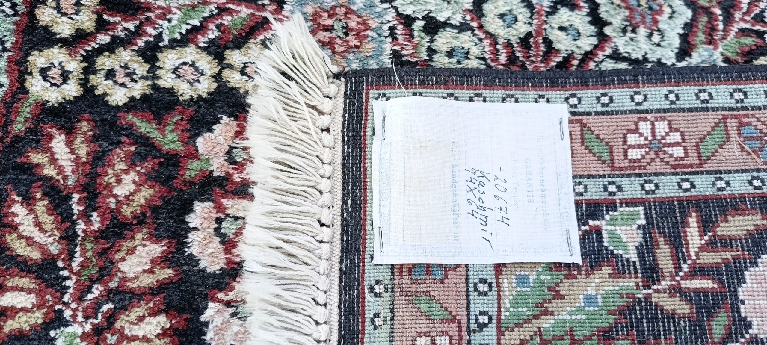 Kolekcjonerski Jedwabny KASHMIR 103x64 cm | Gęsty Splot | Stan Idealny #128 - obrazek 8