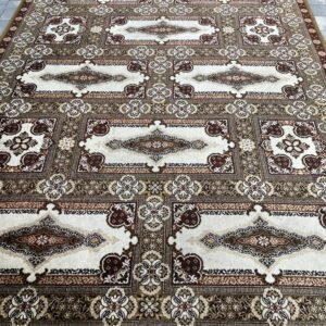 GIGANTYCZNY Dywan WEŁNIANY 333x248 cm – Unikalny Wzór Panelowy #052