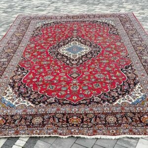 Kashan imponujący ręcznie tkany dywan wełniany 447 x 297 cm perski #024