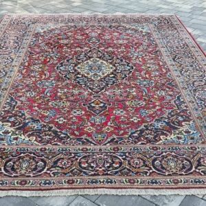 Keshan ręcznie tkany dywan perski 322 x 231 cm wełna wełniany Iran #027