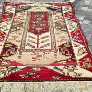 [ZAREZERWOWANY] Turecki dywan wełniany sygnowany tkany ręcznie 225 x 130 cm wełna #072