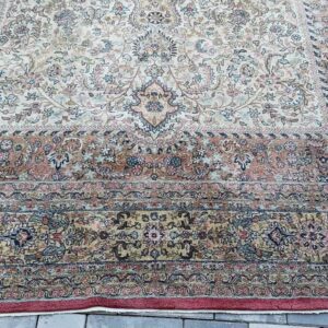 Dywan perski styl Ghoum / Qom 347 x 247 cm – elegancki, duży, wełniany #031