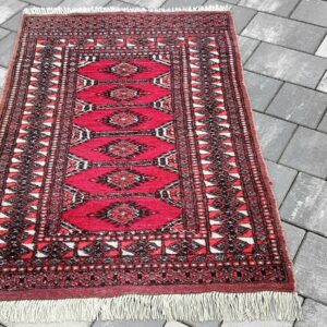 Buchara pakistański dywan wełniany 130 x 79 cm tkany ręcznie wełna #104