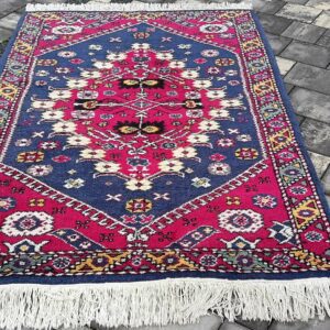 Perski dywan wełniany tkany ręcznie 185 x 112 cm wełna piękny wzór #088