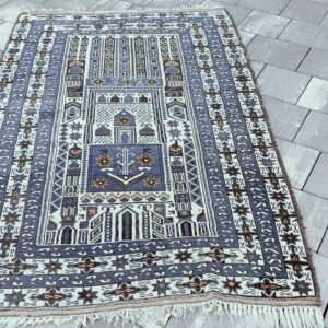 Afghan Belouch dywan wełniany tkany ręcznie 144 x 85 cm wełna perski #091