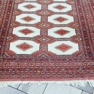 Buchara ręcznie tkany dywan wełniany 198 x 124 cm wełna 100% #078