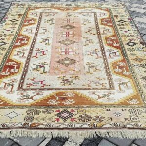 Kilim anatolijski / kaukaski ręcznie tkany wełniany dywan 307 x 190 cm #053