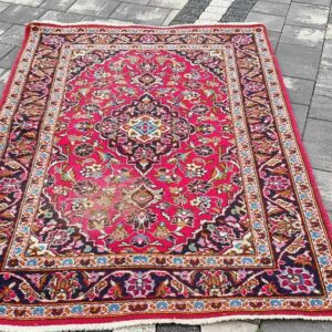 Keshan dywan wełniany tkany ręcznie 153 x 103 cm wełna Iran #086