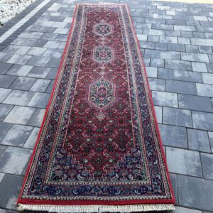 Perski Bidjar – ręcznie tkany „żelazny dywan” | 320 x 81 cm | 100% wełna #046
