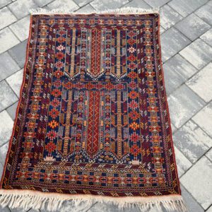 Ręcznie tkany dywan wełniany 145x91 cm – Autentyczny Beludż / Afgan – Unikat #058