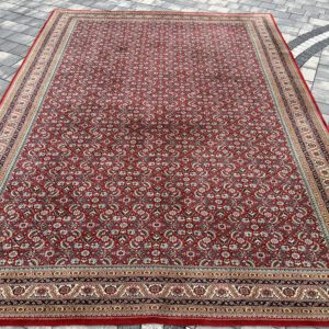 Wełniany dywan 350x250 cm – Wzór Bidjar (Herati) – 100% Wełna z Certyfikatem #046