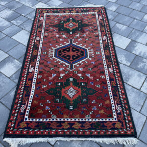 Ręcznie tkany dywan KAZAK 167x89 | 100% Wełna | Wysokie runo #105