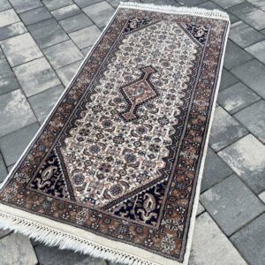 BIDJAR | 148 x 70 | Perski Dywan Ręcznie Tkany | Wzór Herati | Stan Bardzo Dobry #066