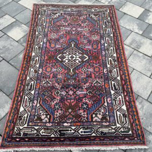 HAMADAN | 137 x 83 | Perski Dywan Ręcznie Tkany | 100% Wełna | Stan Bardzo Dobry #008