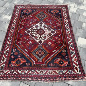 QASHQAI | 152 x 110 | Perski Dywan Ręcznie Tkany | 100% Wełna | Styl Boho / Loft #024