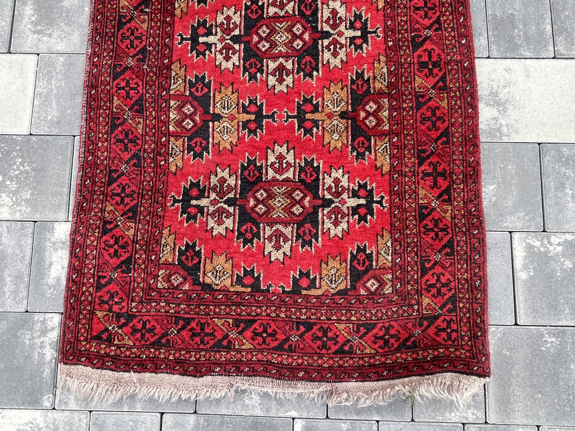 Chodnik afgański ręcznie tkany | 100% Wełna | Dywan orientalny 285x84 #002 - obrazek 7