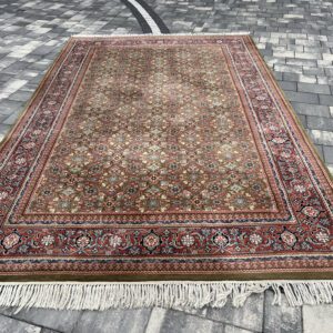 Sygnowany dywan Indo-Farahan – manufakturowe arcydzieło w odcieniach ziemi, 327 x 200 cm #079