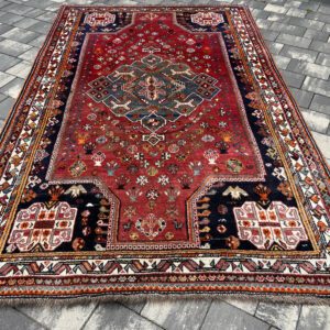 Wyjątkowy perski dywan nomadyczny Qashqai Shiraz – 100% wełna, unikatowe rękodzieło z Iranu #102