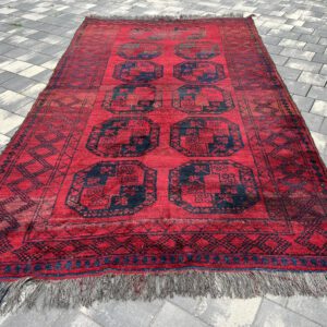 Autentyczny perski dywan afgański Khal Mohammadi – 300 x 167 cm, 100% wełna, unikatowy charakter Vintage #106