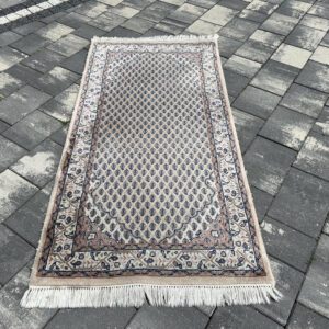 [ZAREZERWOWANY] Ekskluzywny perski dywanik gabinetowy Indo-Bidjar – 155 x 73 cm, unikatowy wzór Mahi, 100% naturalna wełna #110