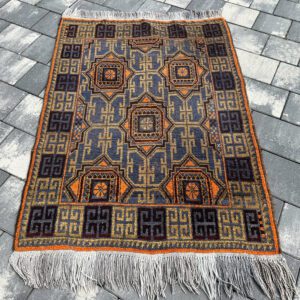 Unikatowy perski dywan plemienny Baluch – 146 x 91 cm, 100% organiczna wełna, koczowniczy styl Vintage #111