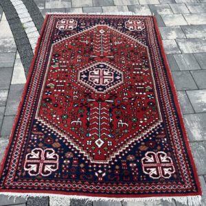Autentyczny perski dywan gabinetowy Shiraz Premium – 160 x 101 cm, 100% plemienna wełna, archaiczny motyw koczowniczy Qashqai #130