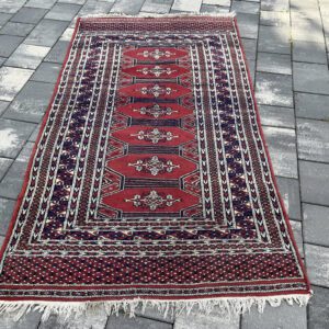 Kolekcjonerski perski dywan geometryczny Baluch 100% wełna rękodzieło premium 172x95 cm #166