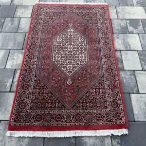 [ZAREZERWOWANY] Perski Diament Bidjar Herati – Ekstremalnie Gęsty Dywan Gabinetowy z Metką 122x72 cm #174