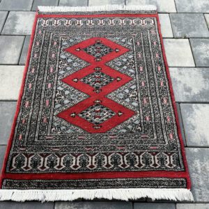 Perski Klasyk Bukhara Royal – Ręcznie Tkana Mata Gabinetowa z Motywem Pasi-Gül 97x64 cm #175