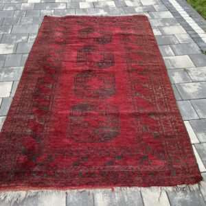 Plemienne Arcydzieło Afgan Ersari Fil-Pai – Ręcznie Tkany Dywan 206x121 cm #188
