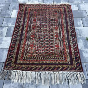Plemienne Arcydzieło Afgan Baluch – Ręcznie Tkany Dywan Gabinetowy 133x90 cm #201