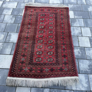 Plemienne Arcydzieło Afgan Ersari Bukhara – Ręcznie Tkany Dywan Gabinetowy 142x80 cm #202