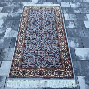 Indyjski dywan Indo-Herati – ręcznie tkany z wełny, klasyczny wzór orientalny, 150 × 72 cm #211