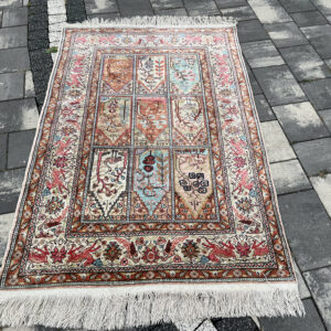 Prestiżowy JEDWABNY dywan OGRODOWY Kaszmir 152x91 Sygnatura ISFAHAN Jedwab #225